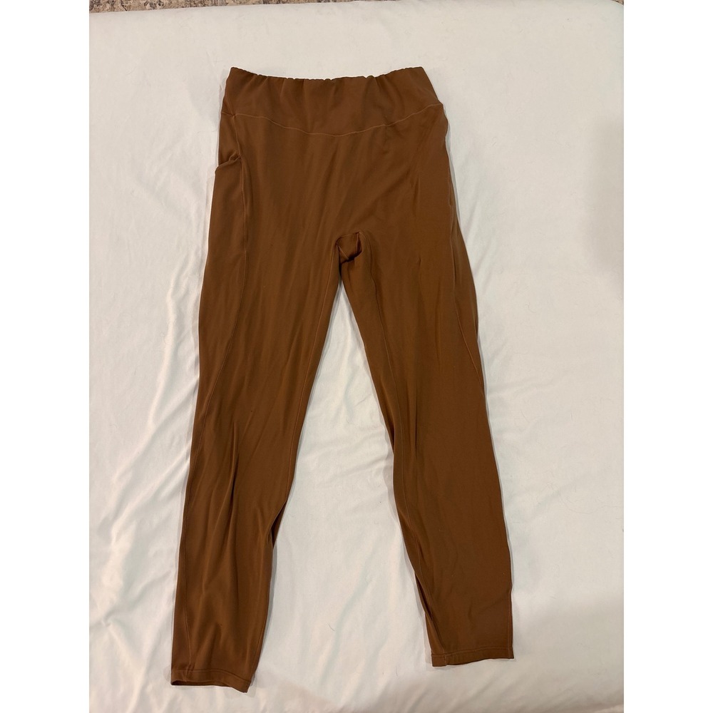 Halara Brown High Waisted 7/8 Leggings with Pockets Large Womens Activewear